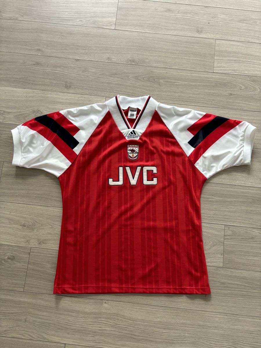 Adidas Canottiere & Pantaloni: 1992-94 Arsenal Home Shirt – Usato da Castione venduto da REER