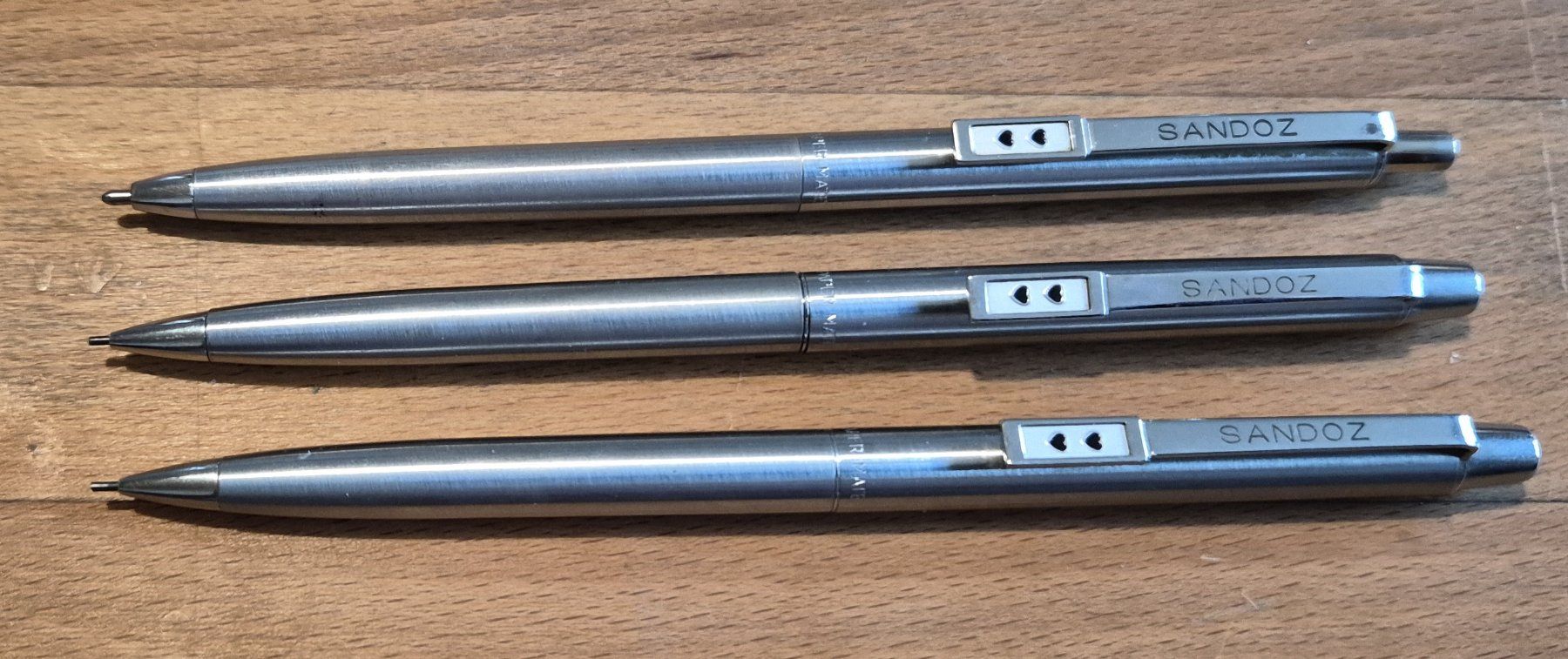 Penna & Evidenziatori: 3 Paper Mate Schreiber "SANDOZ" – Usato da Basel venduto da Kurioses