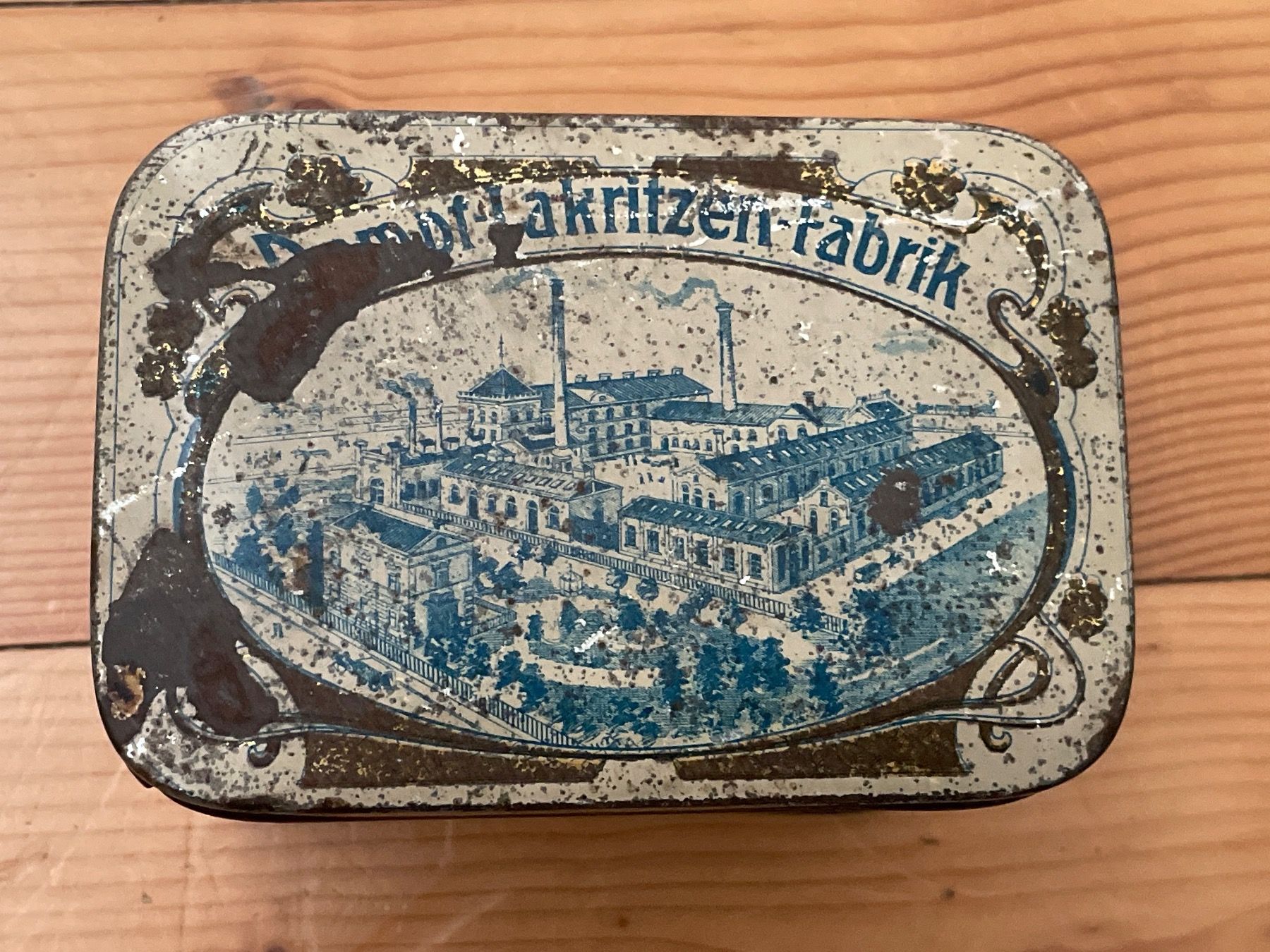 Barattoli: Antike Blechdose Dampf-Lakritzen-Fabrik – Usato da Winterthur venduto da cheerio97 4