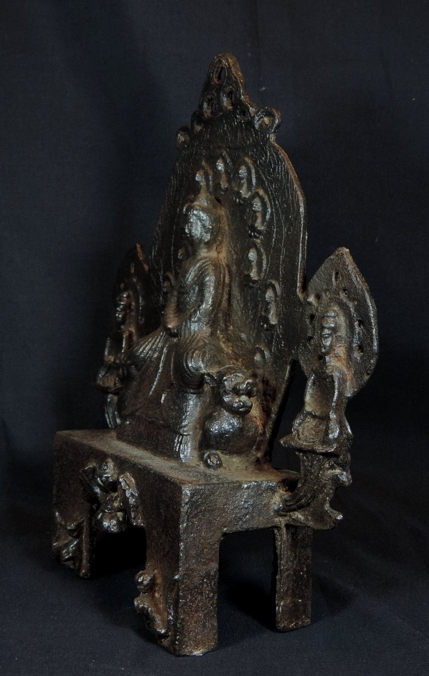 Sculture & Statue: Antike, chinesische Buddha Altarstatue aus Eisenguss – Usato da Duggingen venduto da roterbambus 6