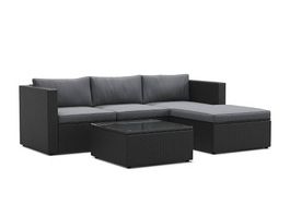 Rattan Lounge mit Abdeckung