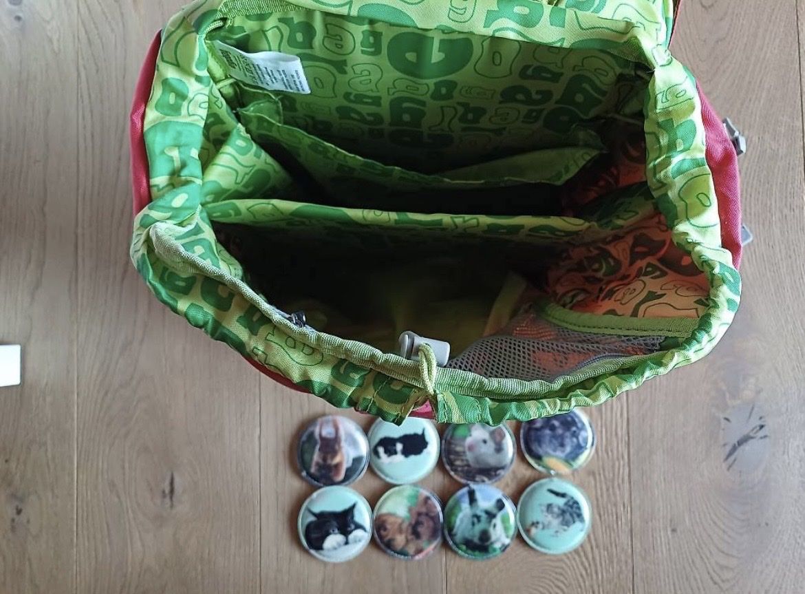 Ergobag Borse & Zaini: Ergobag Schulrucksack rot mit Wechsel-Kletties – Usato da Paspels venduto da giu_vt7p 1