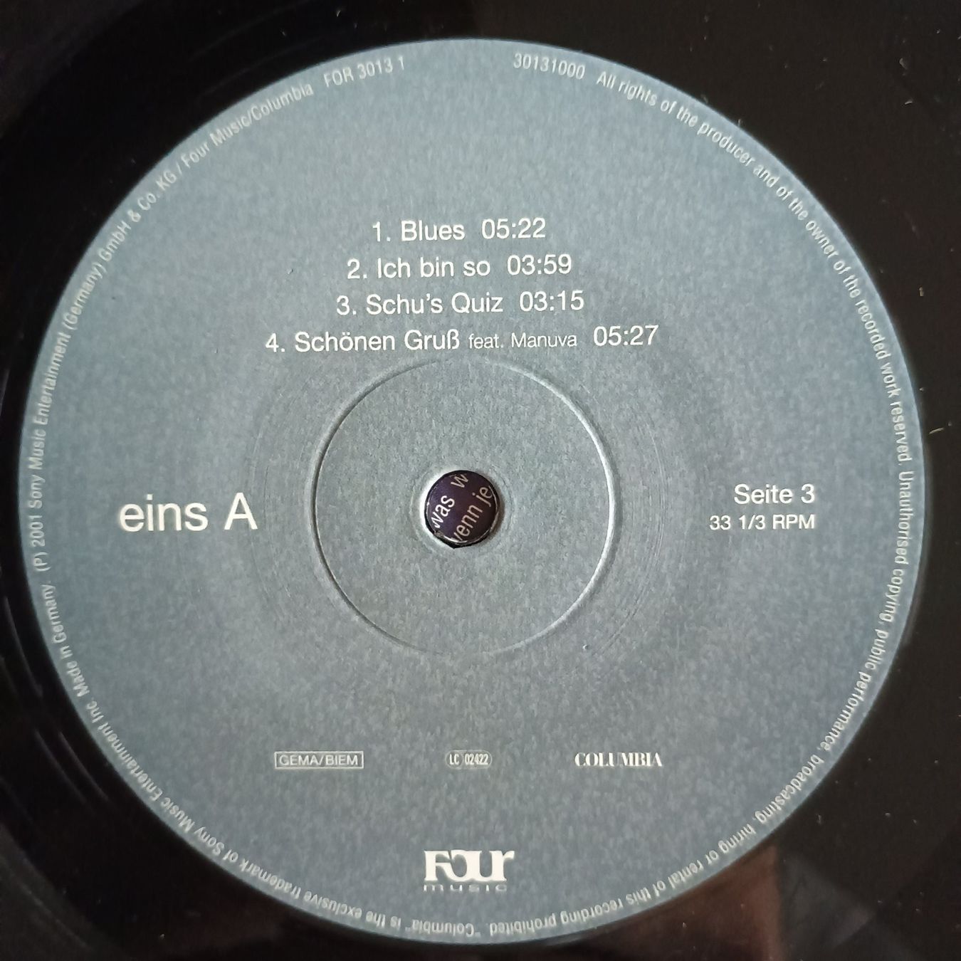 Schallplatten: Blumentopf ‎– Eins A 2xLP DE-2001 1st PRESS VG++/VG(+) – Gebraucht aus münchenstein von karl_heinz_krasser 4