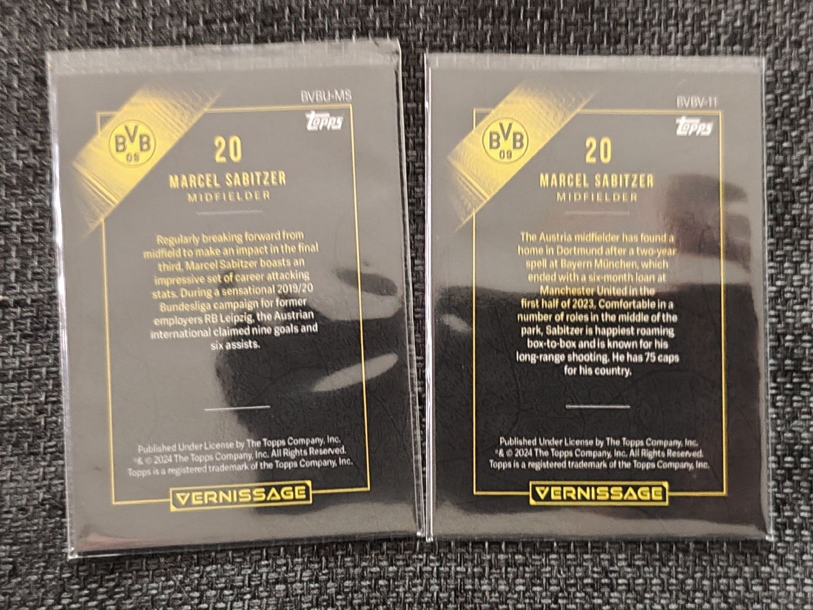 Topps Carte collezionabili: 2x  Topps Vernissage BVB Marcel Sabitzer – Usato da Ostermundigen venduto da DaCards 1