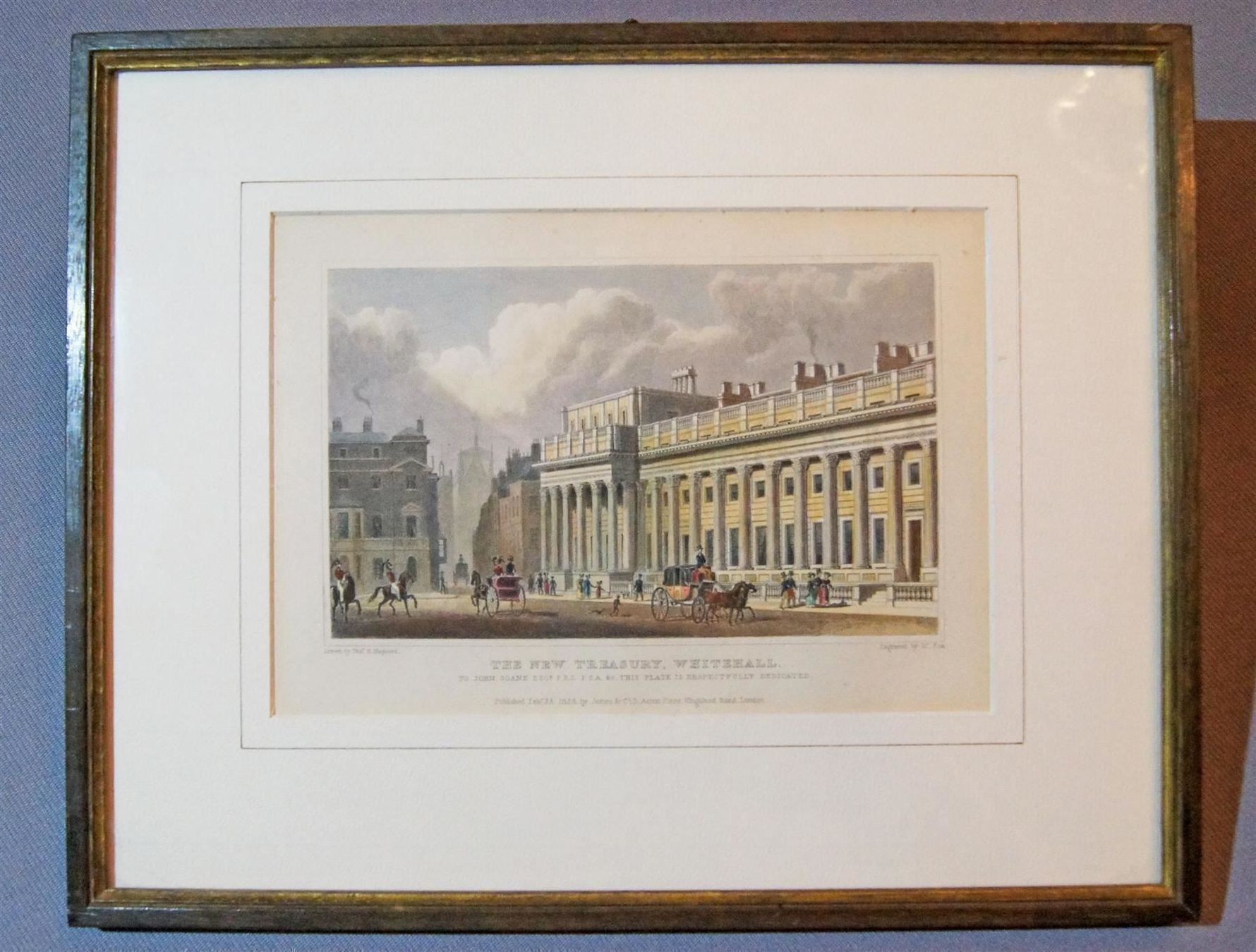 Incisioni: The New Treasury, Whitehall, London – Usato da Geroldswil venduto da ARTEFACTO