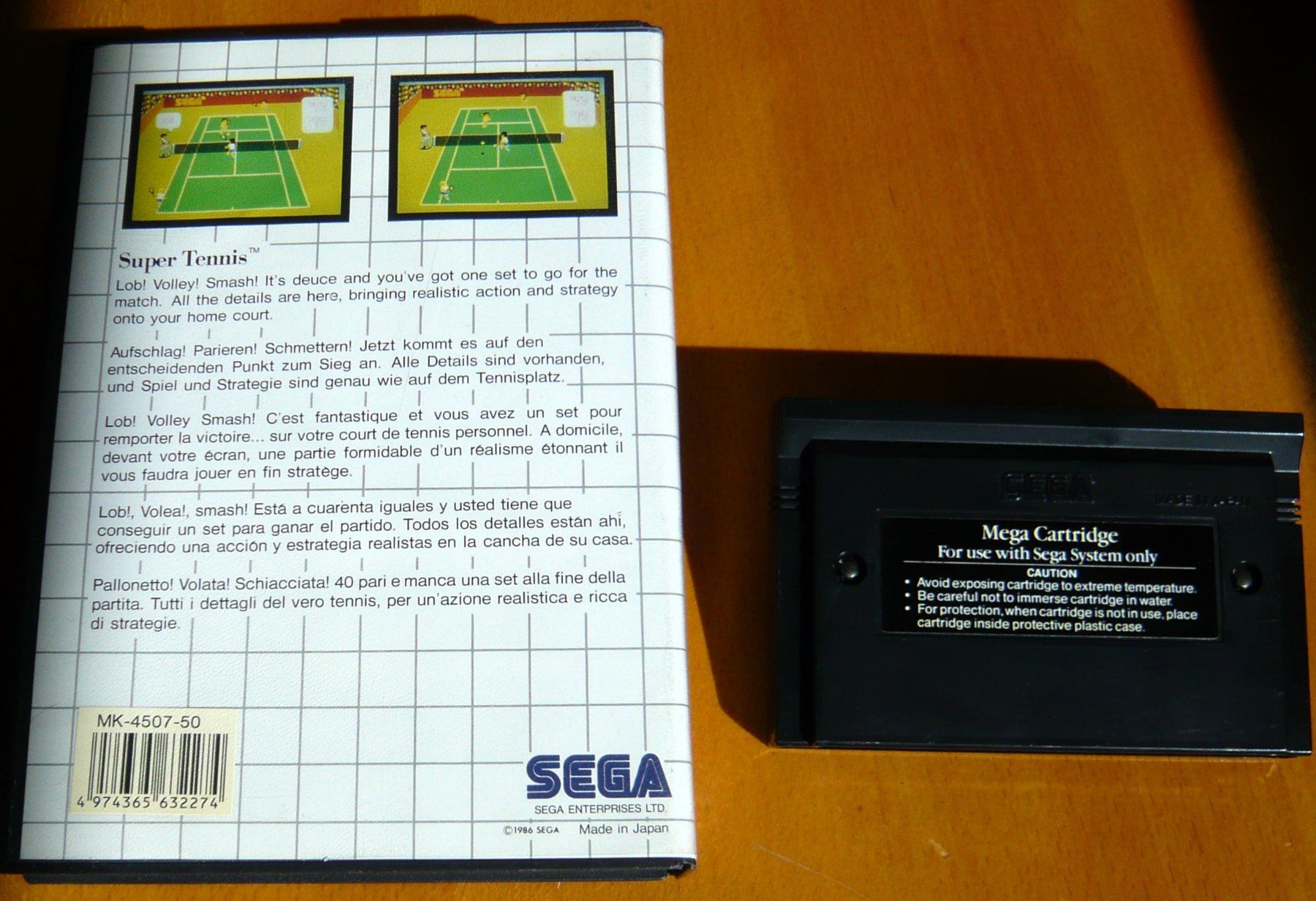 Sega Giochi: SEGA Master System : Super Tennis - 1986 – Usato da Onex venduto da Jaguar1986 3
