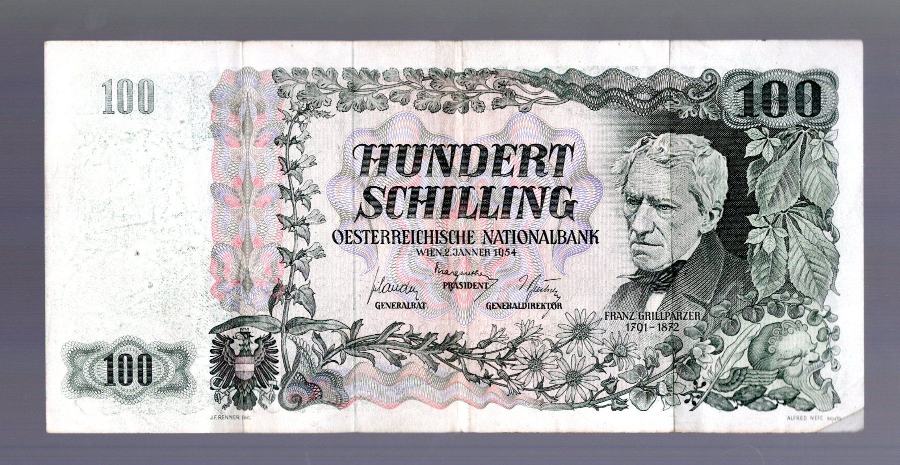 Banconote: Austria 100 schilling 1954 – Usato da Leibstadt venduto da baroc333