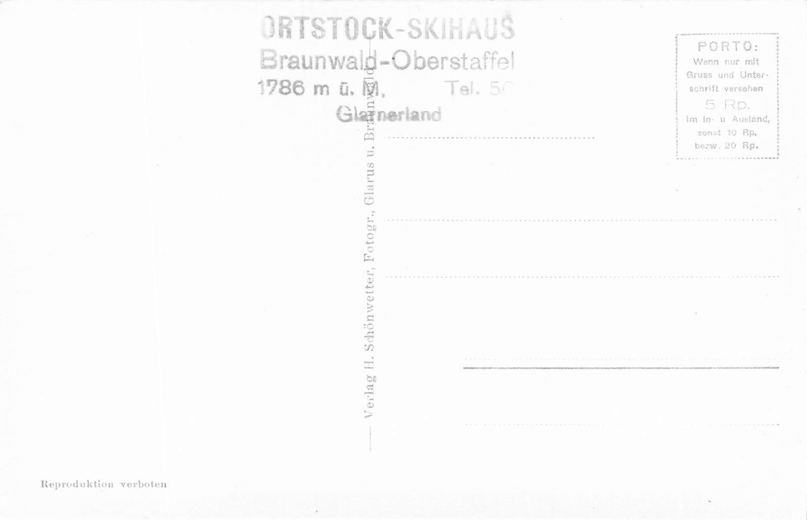 Ansichtskarten: Braunwald ortstockhaus – Gebraucht aus Biasca von Blenio71 1