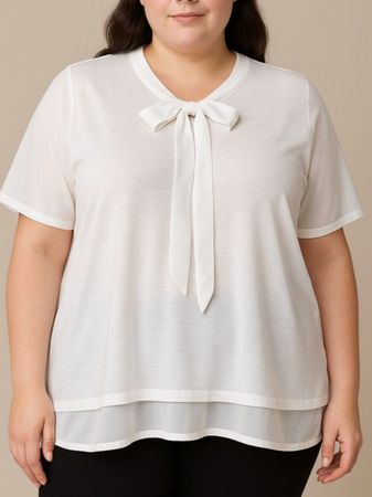 Weisse bluse Schleife Gr. 50 Business festlich kl stern