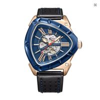 Automatikuhr dreieckigem Skelettzifferblatt - Montre