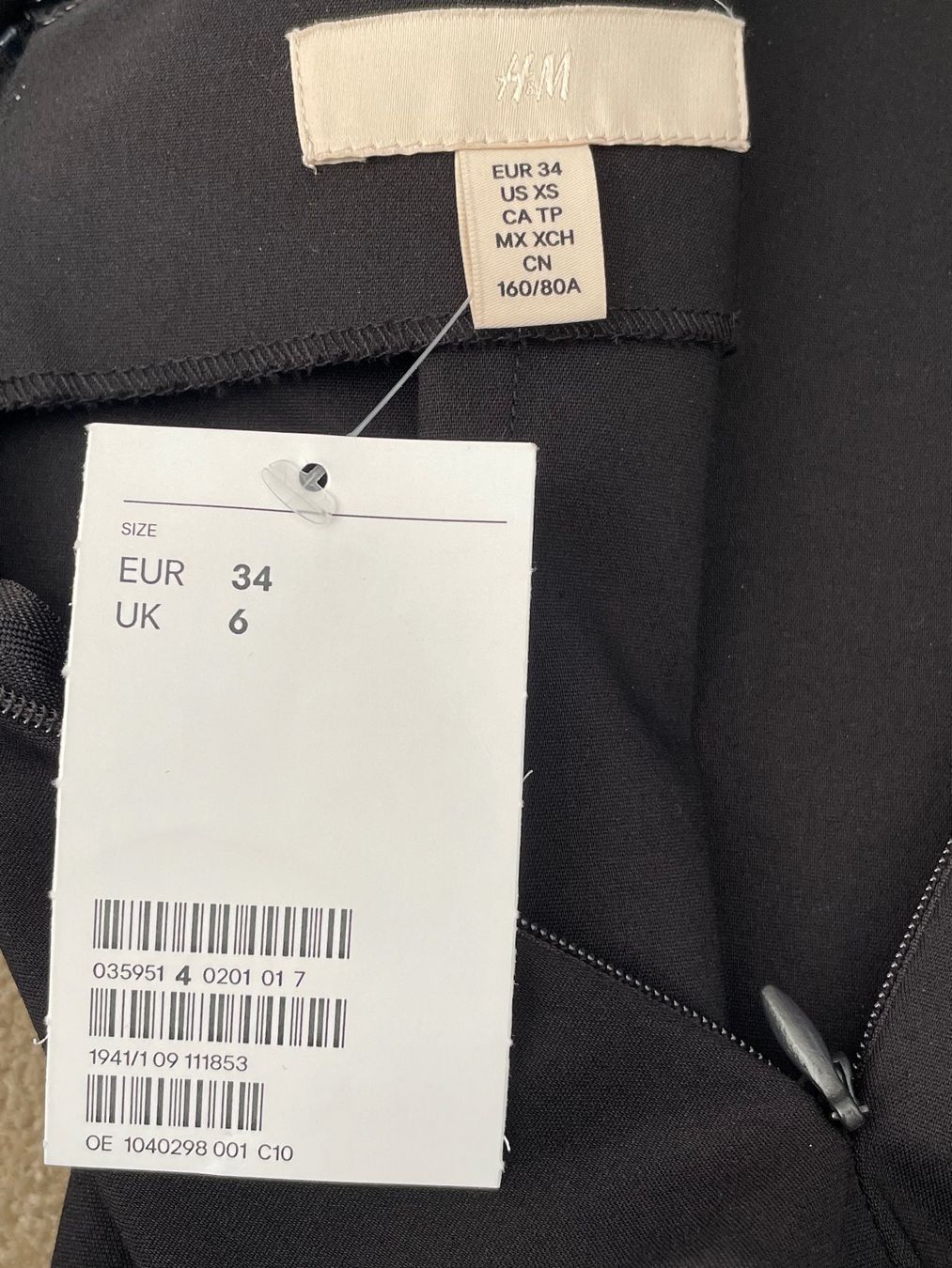 H&M Kleider: H&M robe noire dos nu ,  taille 34 – Neu (gemäss Beschreibung) aus Doppleschwand von Retrove 8