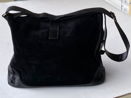 Borse da donna: Schwarze Handtasche Wildleder/Leder – Usato da Lenzburg venduto da Boffer1A 4