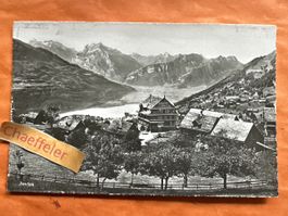 Alte Ansichtskarte Amden mit See und Berge