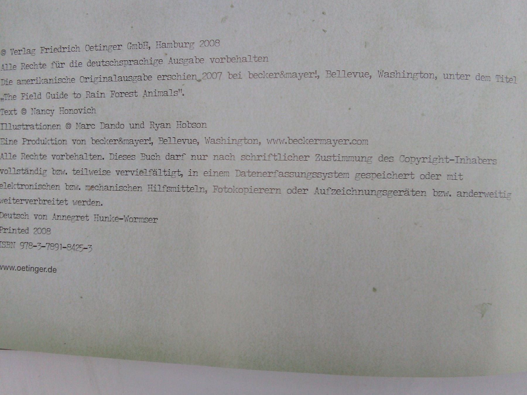 Libri: Expedition Südamerika Abenteuer Regenwal – Usato da St. Gallen venduto da elk2020 8