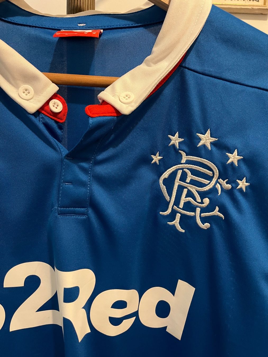 Puma Canottiere & Pantaloni: 2014-15 Glasgow Rangers Home Shirt – Usato da Bern venduto da BigBeat 1