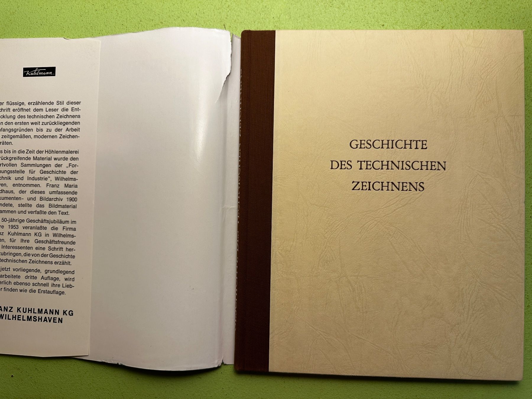 Bücher: Franz Maria Feldhaus: Geschichte des technischen Zeichnens – Gebraucht aus Zürich von allp 1