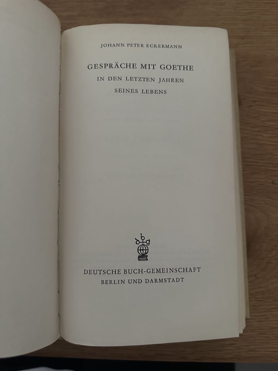 Libri: Eckermann: Entretiens avec Goethe - Édition originale! – Usato da Meyrin venduto da simonet20 2