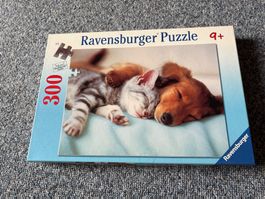 Ravensburger Puzzle Hund Katze 300 Teile gebraucht