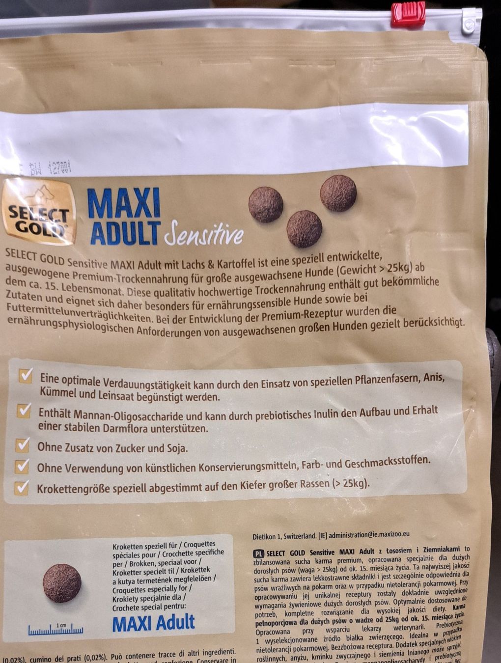 Nourriture: Hundefutter Select Gold Maxi Adult Sensitiv – D'occasion à Fraubrunnen par Ente2286 3