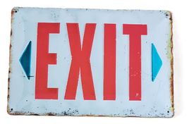 EXIT  - Blechschild (neu, OVP)