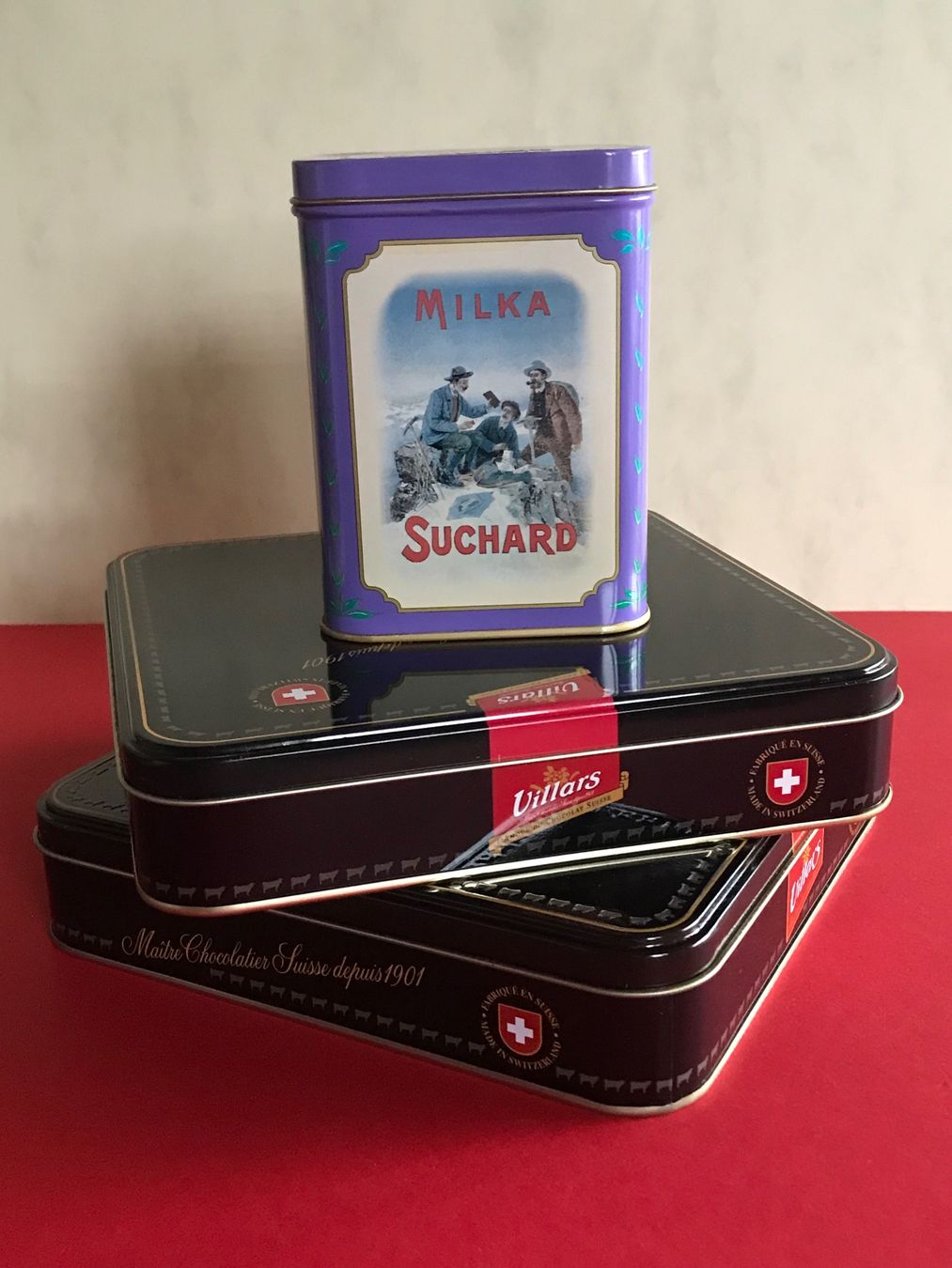 Recipients et similaires: Blechdose Blechdosen SUCHARD + VILLARS Guetzlidosen 3 Stk – D'occasion à Däniken SO par allerlei54 1