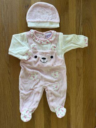 Baby Strampler Set Urchin 0-3 Monate rosa 