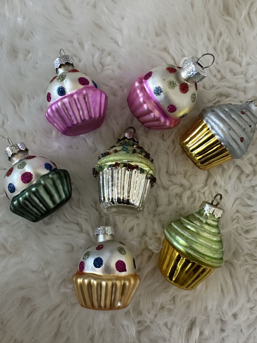 Tutte le decorazioni: Weihnachtskugeln, Cupcake Design, 7er Set, Vintage – Usato da Oberentfelden venduto da vilibrand 3