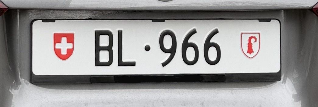 Insegne: Kontrollschild / Kennzeichen - BL 966 – Nuovo (secondo la descrizione) da Pratteln venduto da emir.24