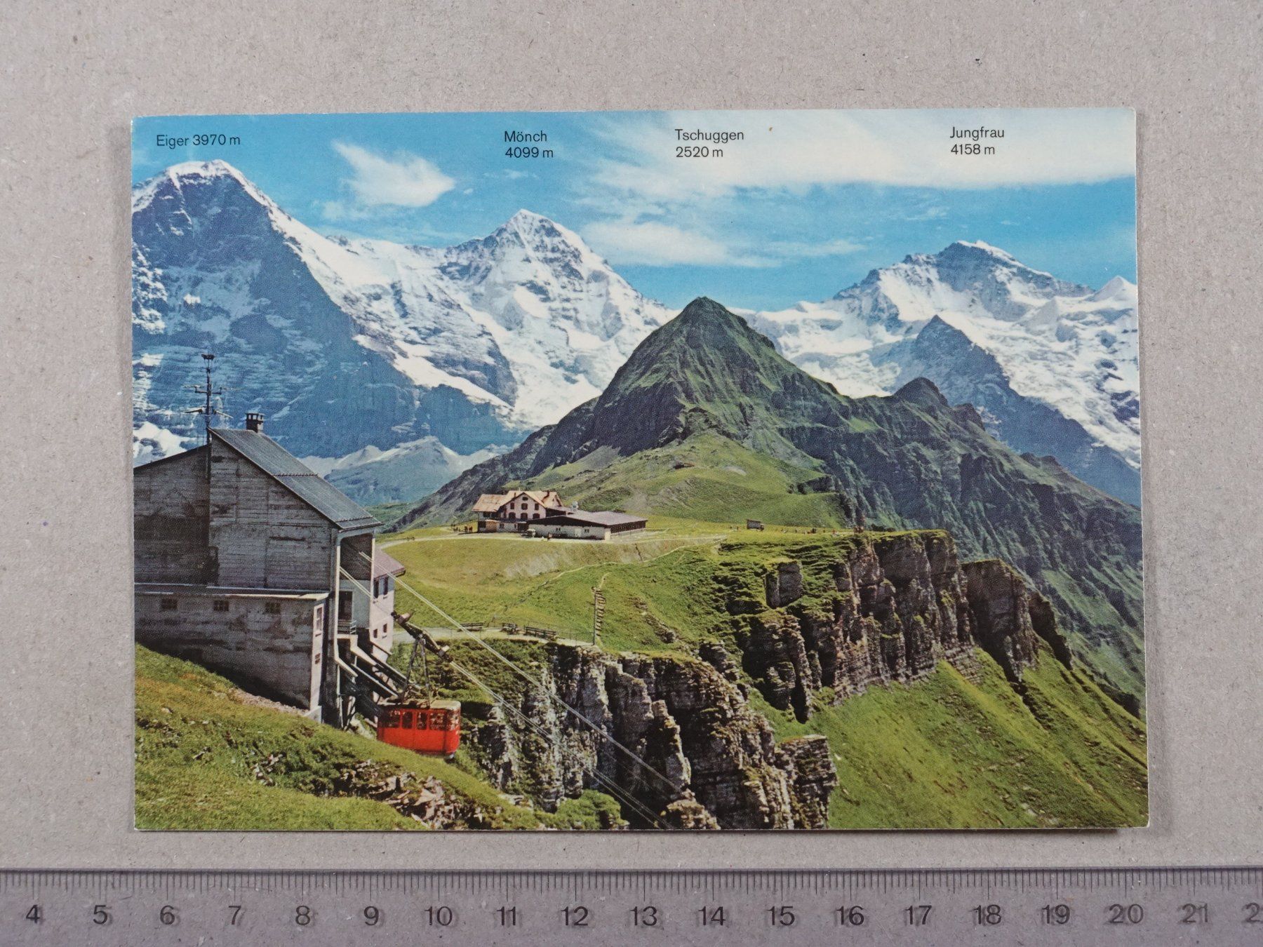 Cartoline postali: Männlichen, 1977, Luftseilbahn – Usato da Lenzburg venduto da fh1