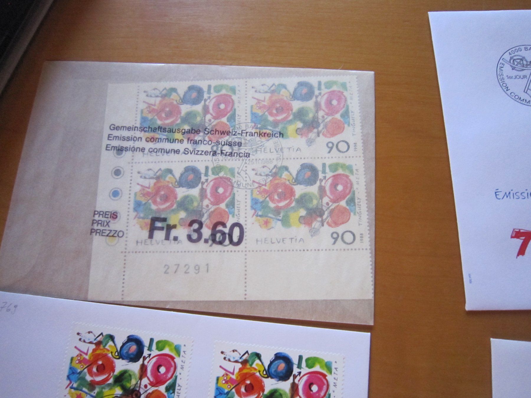 Tutti i francobolli: CH 1988 Tinguely in mehrer Variationen – Usato da Gordola venduto da Polentaefung 5