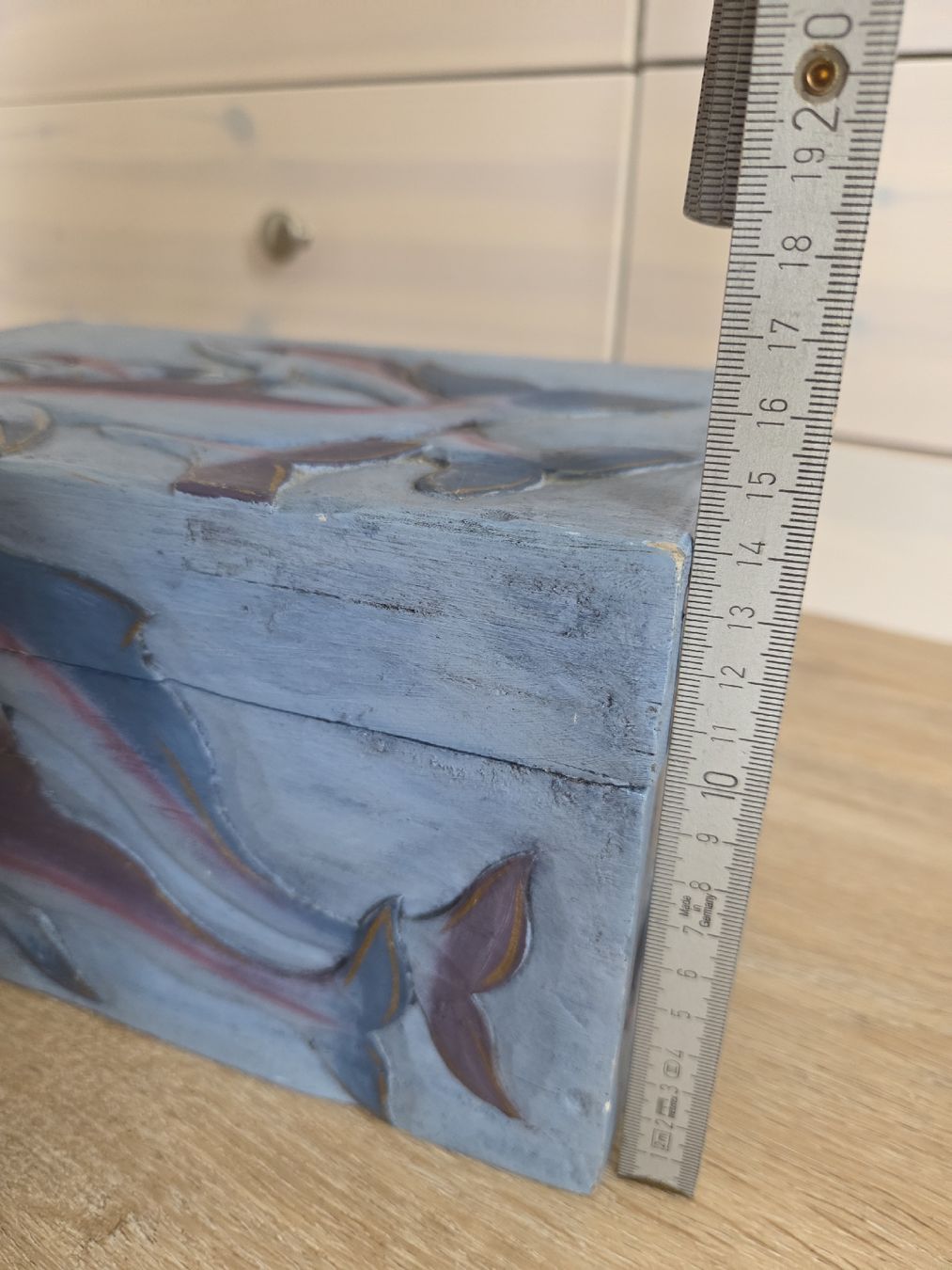 Truhen: Holzschatulle Delfine Motiv blau – Gebraucht aus Heiden von A1inaH 3