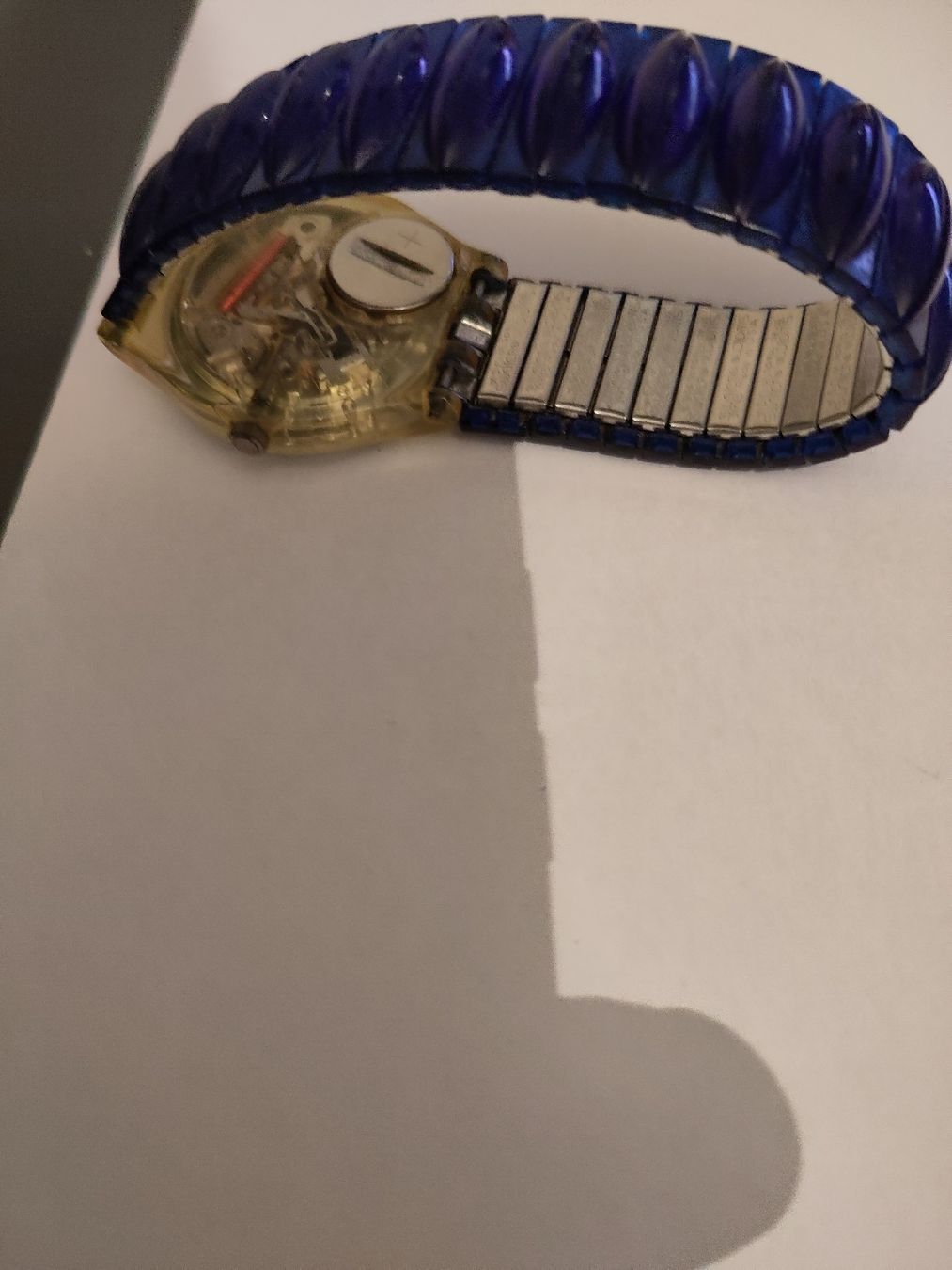 Swatch Orologi: Swatch Uhr Transparent Gehaeuse Blaues Armband – Usato da Höri venduto da Samsa9 1