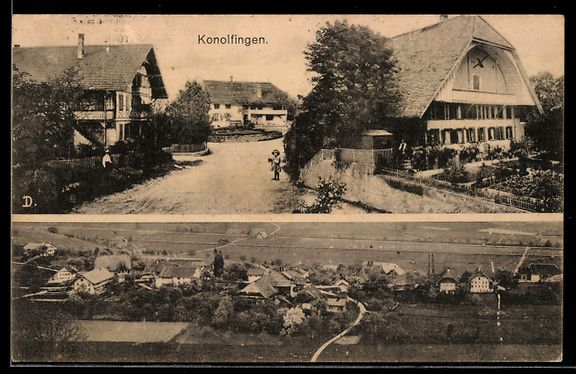 Ansichtskarten: AK Konolfingen, Straßenpartie im Ort – Gebraucht aus Berlin von bartko-reher