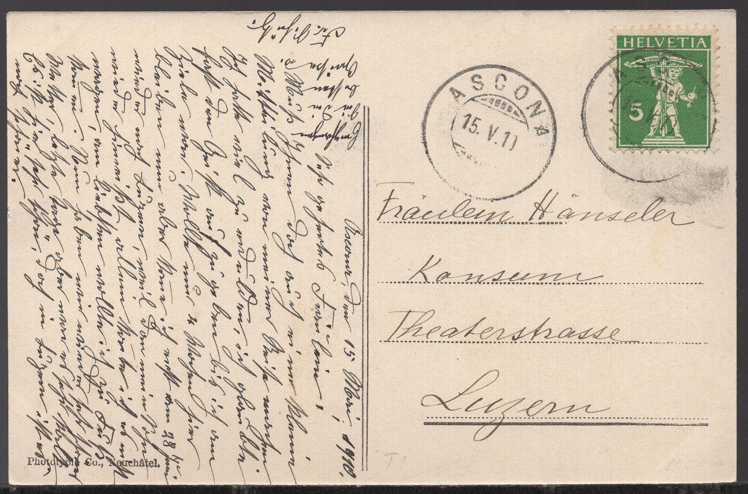 Cartes postales: Ascona - Panorama  1910 – D'occasion à Aarau par kufi44 2