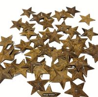 50 Stk. rostige Metallsterne 3.9cm