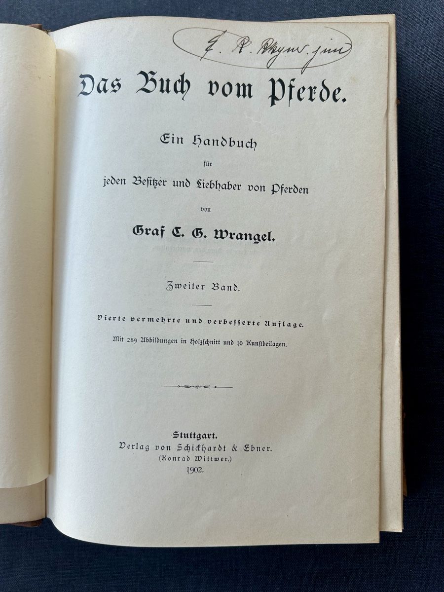 Libri: Das Buch vom Pferde 2 Bände 1902 – Usato da Frauenfeld venduto da Colonia64 2