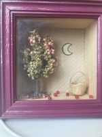 Hübsche Miniatur-Szene im Bilderrahmen, Handarbeit!
