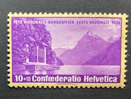Pro Patria 1938 - Tellskapelle 10 Rp ** (ZNr 1y)