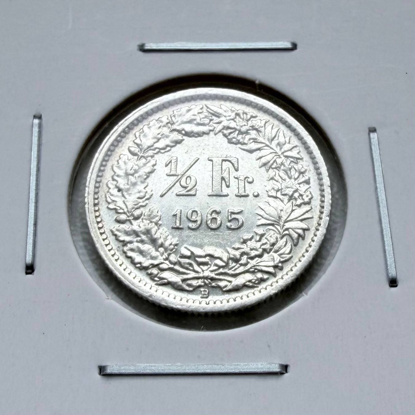 Alle Münzen: 1/2 Franken 1965 B Schweiz Silber – Gebraucht aus Sissach von Valeriika 1