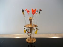 50er 60er Jahre Vintage Cocktailspiesse Ständer Mid Century