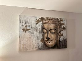 Grosses Buddha Wandbild / Leinwand – modern & beruhigend – Z