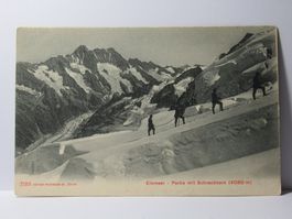 Eismeer , Partie mit Schreckhorn , Bergsteiger