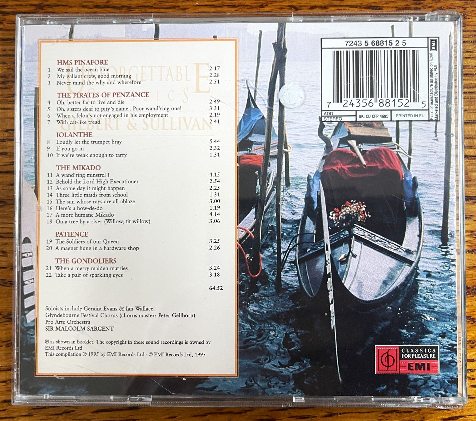 CDs: Unforgettable Classics - Gilbert&Sullivan CD – Gebraucht aus Oftringen von Vucki 1
