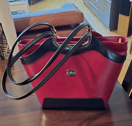 Rote Handtasche Anna Martini  Made in Italien
