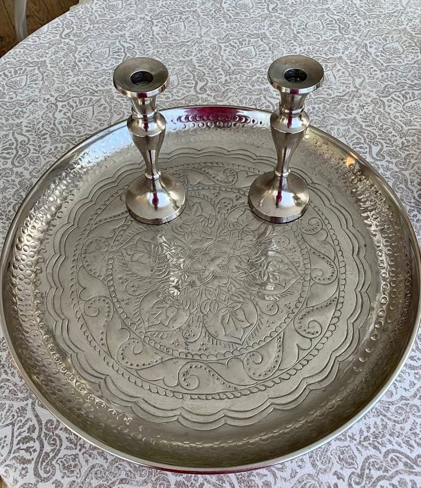 Portacandele: Tablet und Kerzenhaltern Set – Usato da Schaffhausen venduto da FamilieBerg