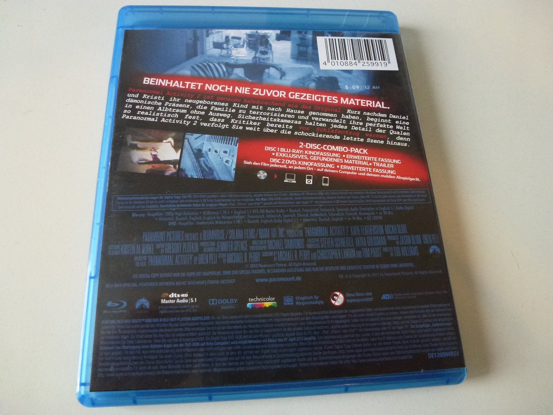 Tous les DVDs: Paranormal Activity 2  (Extended Cut) (Blu-Ray) – D'occasion à Bern par Frebo 1