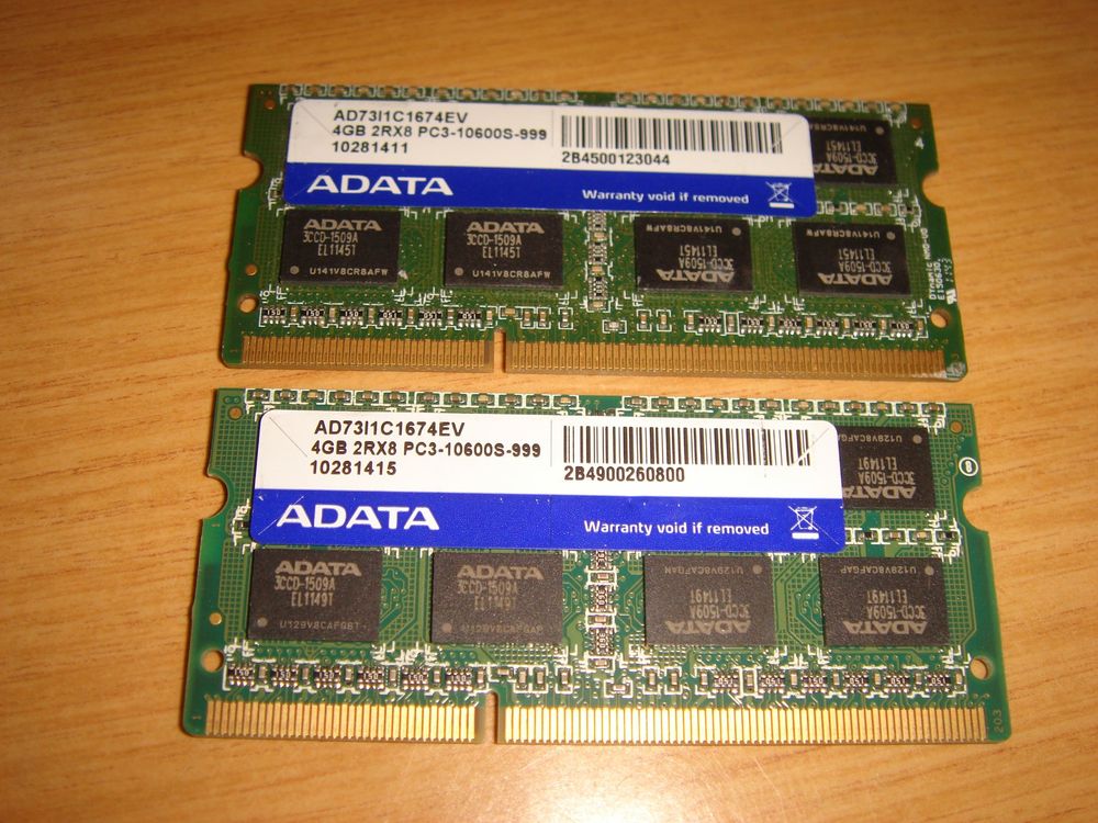 2 stück 4gb ddr3 10600 (1333) PC3 RAM für Laptop. (Gebraucht) in St ...