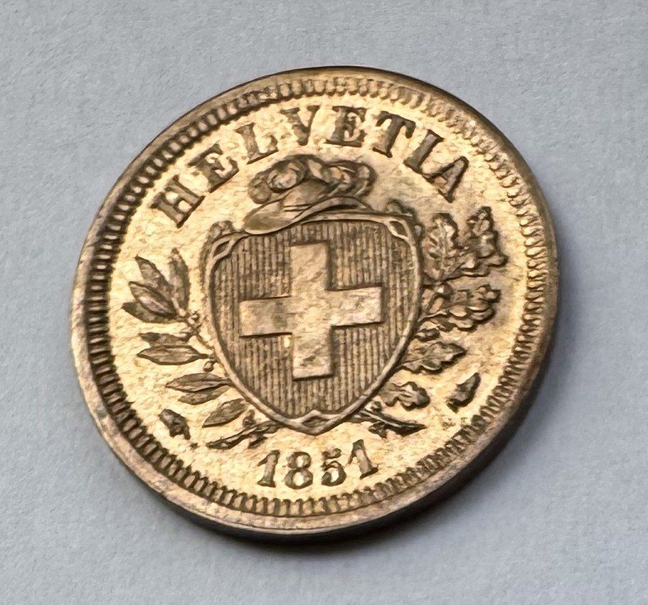 Tutti le monete: 1851 1 Rappen -unz – Nuovo (secondo la descrizione) da Kirchberg SG venduto da Zenhad69