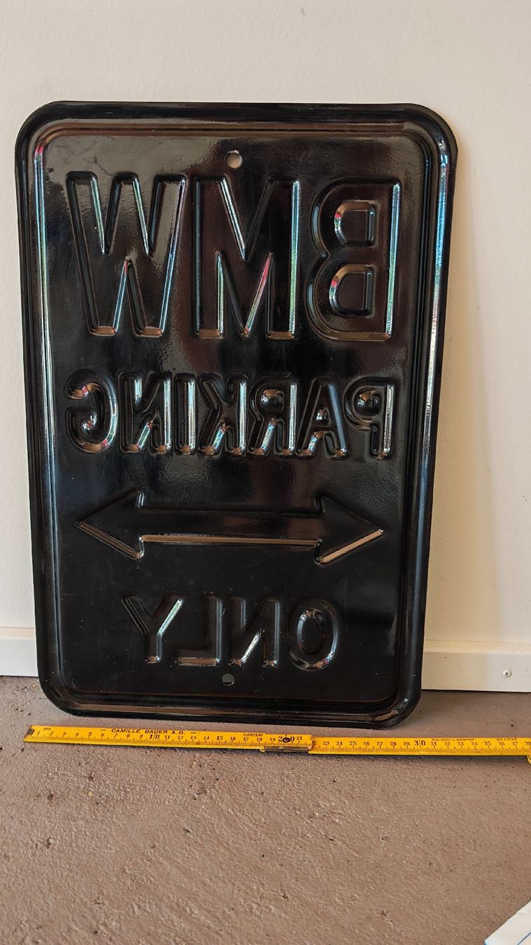 BMW Insegne: Blech Schild BMW parking only 30-46cm – Usato da witterswil venduto da legoleon 1