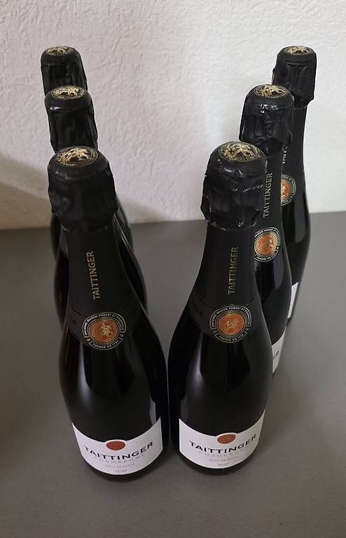 Wein: 6 Fl.TAITTIGER CHAMPAGNER RESERVE BRUT – Gebraucht aus Schönenwerd von 1952kv 1